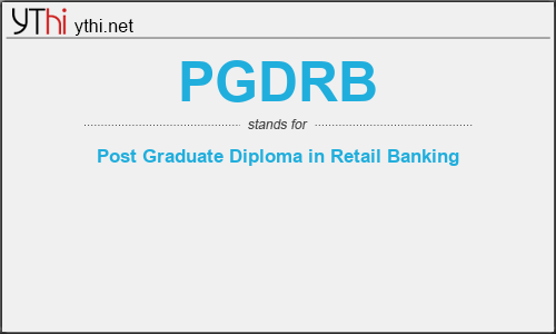 What does PGDRB mean? What is the full form of PGDRB?