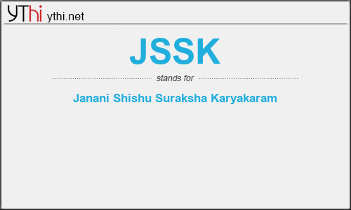 What does JSSK mean? What is the full form of JSSK?