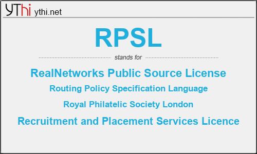 What does RPSL mean? What is the full form of RPSL?