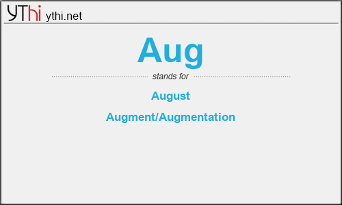 What does AUG mean? What is the full form of AUG?