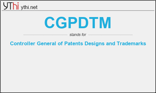 What does CGPDTM mean? What is the full form of CGPDTM?
