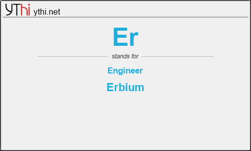 What does ER mean? What is the full form of ER?