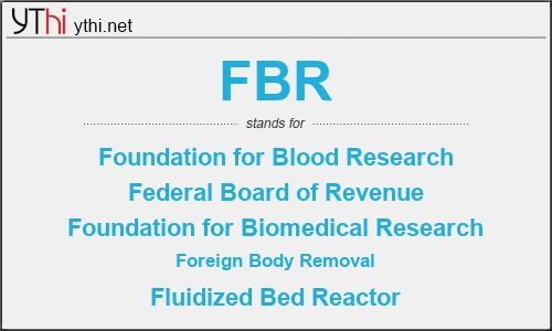 What does FBR mean? What is the full form of FBR?