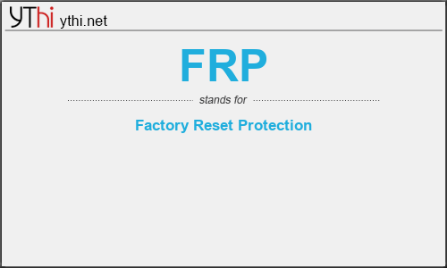 What does FRP mean? What is the full form of FRP?