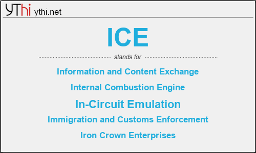 What does ICE mean? What is the full form of ICE?