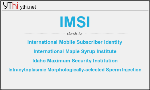 What does IMSI mean? What is the full form of IMSI?