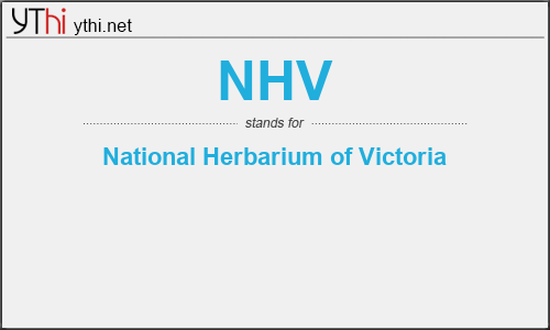 What does NHV mean? What is the full form of NHV?