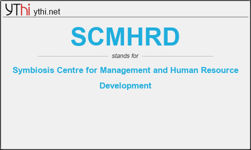 What does SCMHRD mean? What is the full form of SCMHRD?