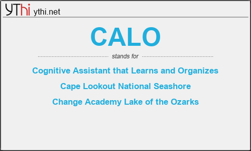 What does CALO mean? What is the full form of CALO?