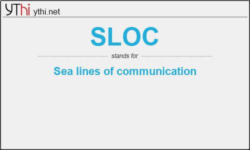 What does SLOC mean? What is the full form of SLOC?
