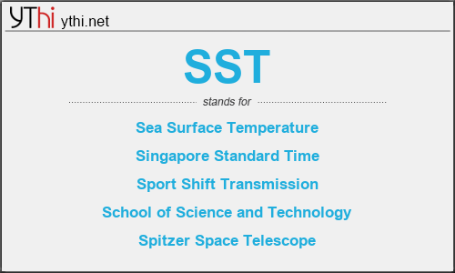 What does SST mean? What is the full form of SST?