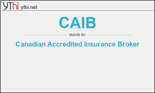 What does CAIB mean? What is the full form of CAIB?