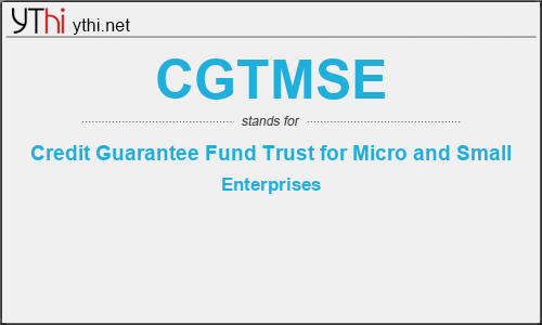 What does CGTMSE mean? What is the full form of CGTMSE?