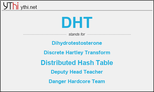 What does DHT mean? What is the full form of DHT?