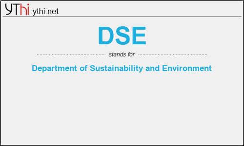 What does DSE mean? What is the full form of DSE?