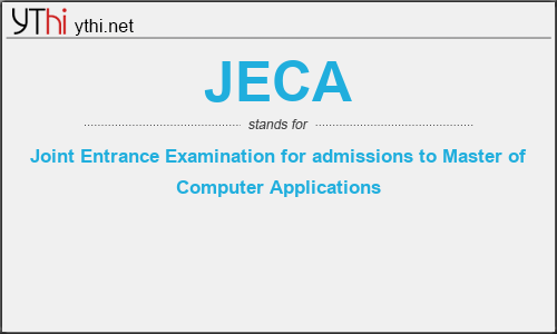 What does JECA mean? What is the full form of JECA?