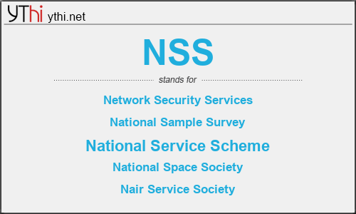 What does NSS mean? What is the full form of NSS?