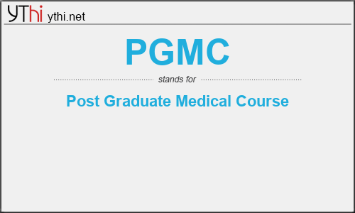 What does PGMC mean? What is the full form of PGMC?