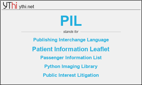 What does PIL mean? What is the full form of PIL?
