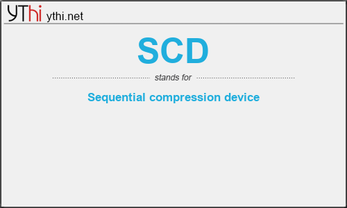 What does SCD mean? What is the full form of SCD?