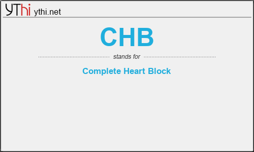 What does CHB mean? What is the full form of CHB?