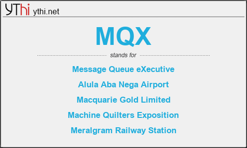 What does MQX mean? What is the full form of MQX?