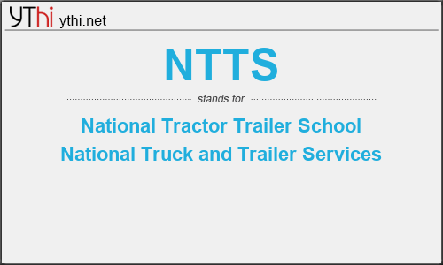 What does NTTS mean? What is the full form of NTTS?