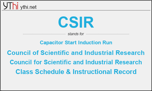 What does CSIR mean? What is the full form of CSIR?