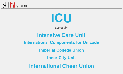 What does ICU mean? What is the full form of ICU?