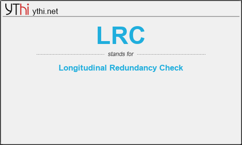 What does LRC mean? What is the full form of LRC?