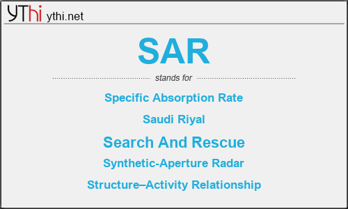 What does SAR mean? What is the full form of SAR?