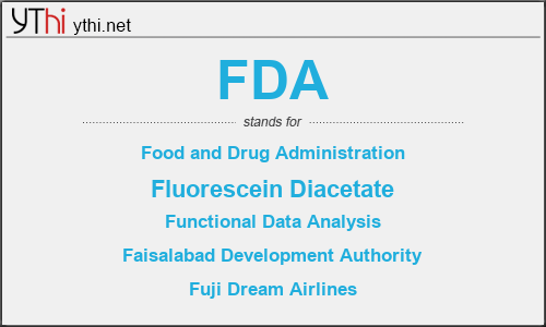 What does FDA mean? What is the full form of FDA?