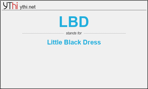 What does LBD mean? What is the full form of LBD?