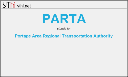 What does PARTA mean? What is the full form of PARTA?