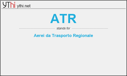 What does ATR mean? What is the full form of ATR?