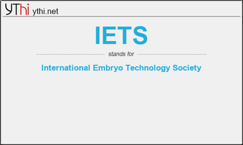 What does IETS mean? What is the full form of IETS?