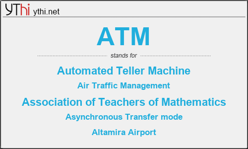 What does ATM mean? What is the full form of ATM?