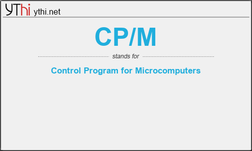 What does CP/M mean? What is the full form of CP/M?