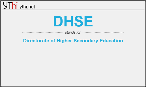What does DHSE mean? What is the full form of DHSE?