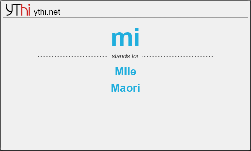 What does MI mean? What is the full form of MI?