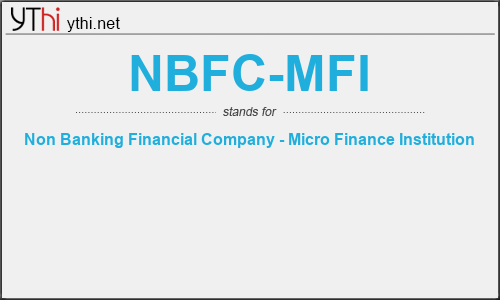 What does NBFC-MFI mean? What is the full form of NBFC-MFI?