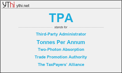 What does TPA mean? What is the full form of TPA?