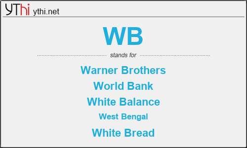 What does WB mean? What is the full form of WB?