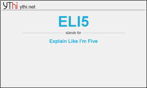 What does ELI5 mean? What is the full form of ELI5?