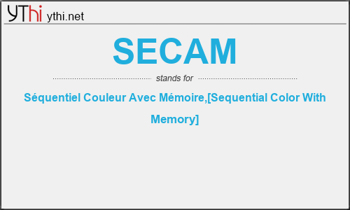 What does SECAM mean? What is the full form of SECAM?