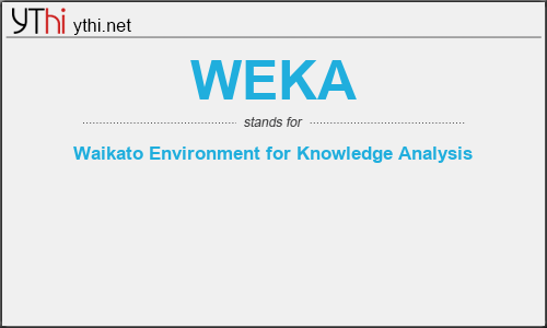 What does WEKA mean? What is the full form of WEKA?