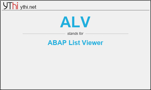 What does ALV mean? What is the full form of ALV?