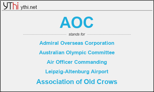 What does AOC mean? What is the full form of AOC?