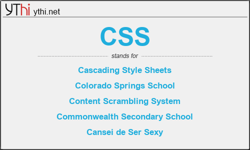 What does CSS mean? What is the full form of CSS?