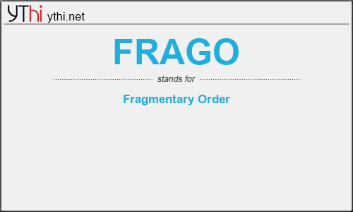 What does FRAGO mean? What is the full form of FRAGO?